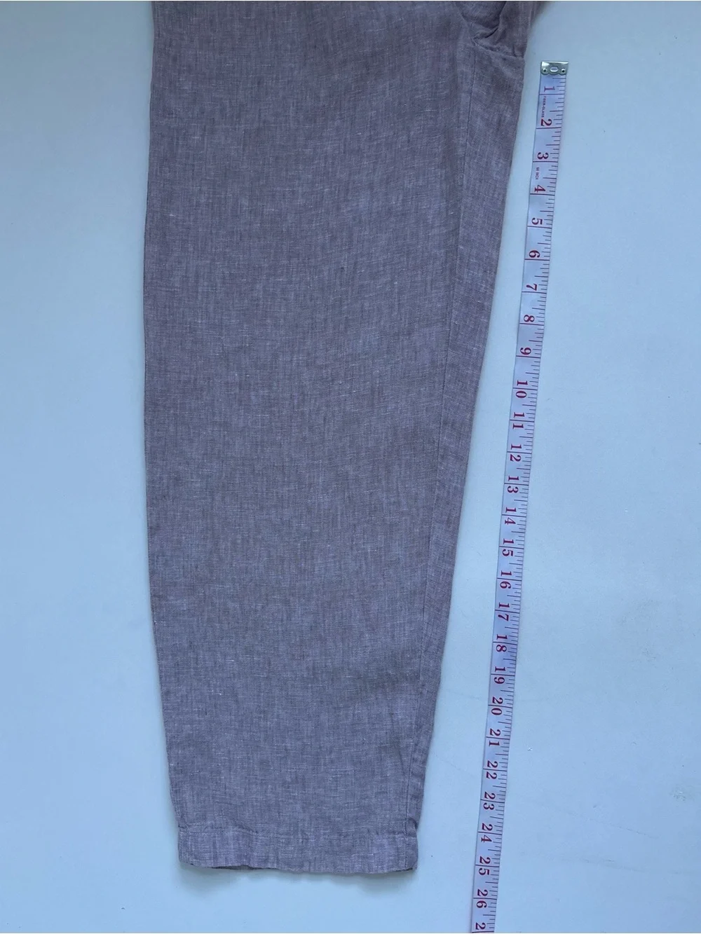 Quince 100% European Linen Pants Vintage Pink Chambray Medium